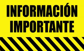 Información (cierre del centro). 15 de marzo, 14.00h.